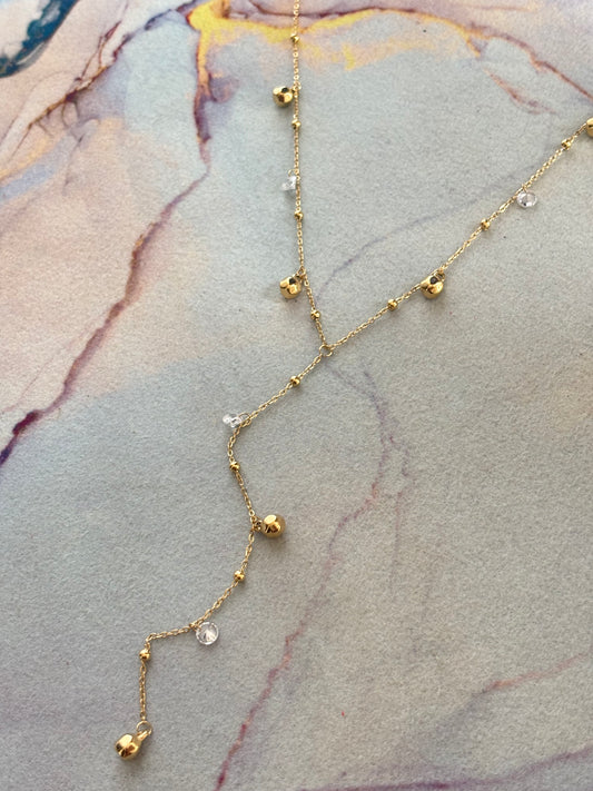 Crystal Charm Y Necklace