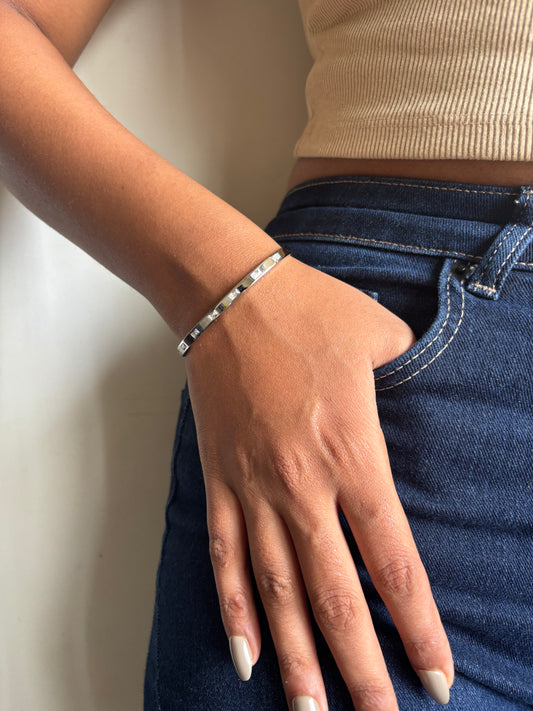 Luxe Silver Studded Bracelet