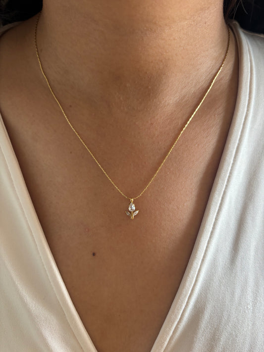 Dainty Tulip Necklace
