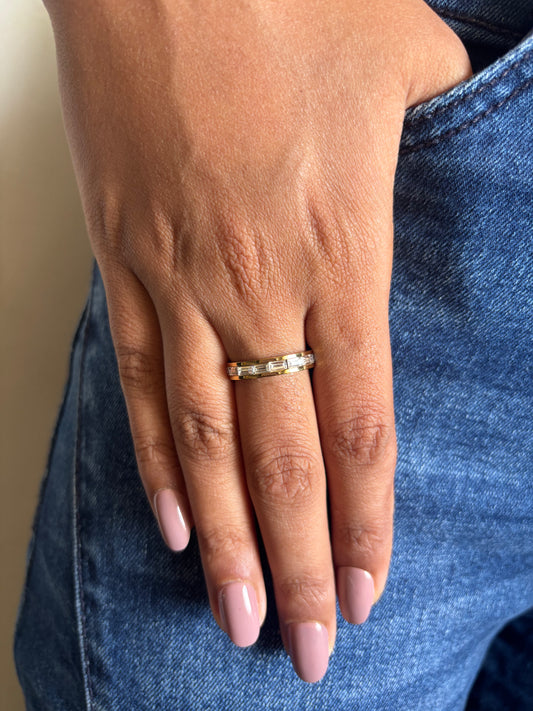 Sarah Studded Band Ring