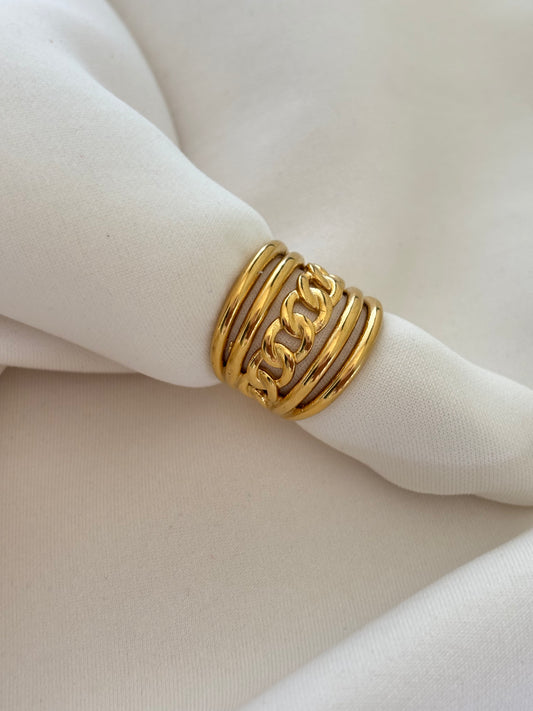 Cuban Chunky Ring Size-7