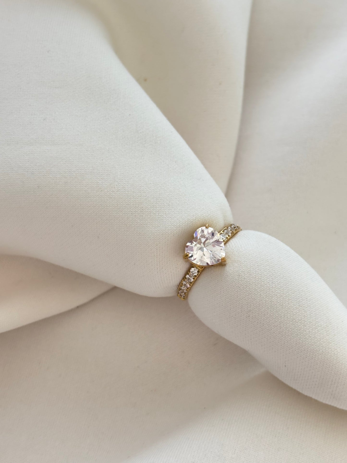 Heart Solitaire Ring