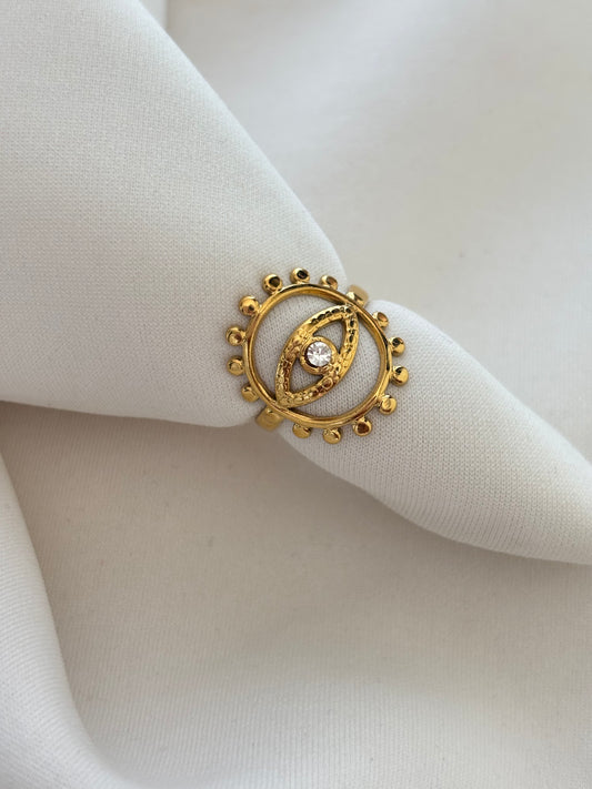 Lunar Eye Adjustable Ring