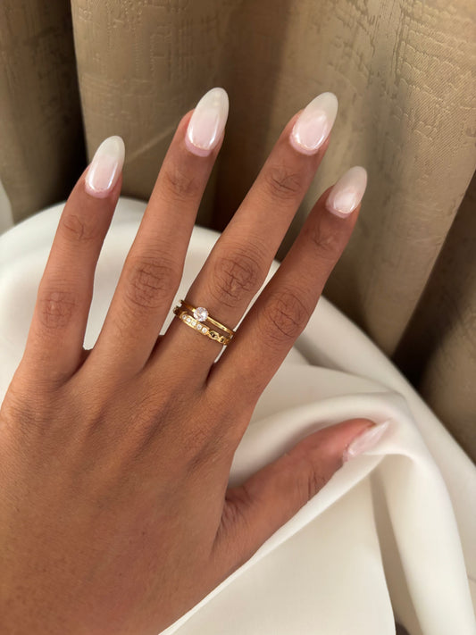 Cuban Solitaire Ring