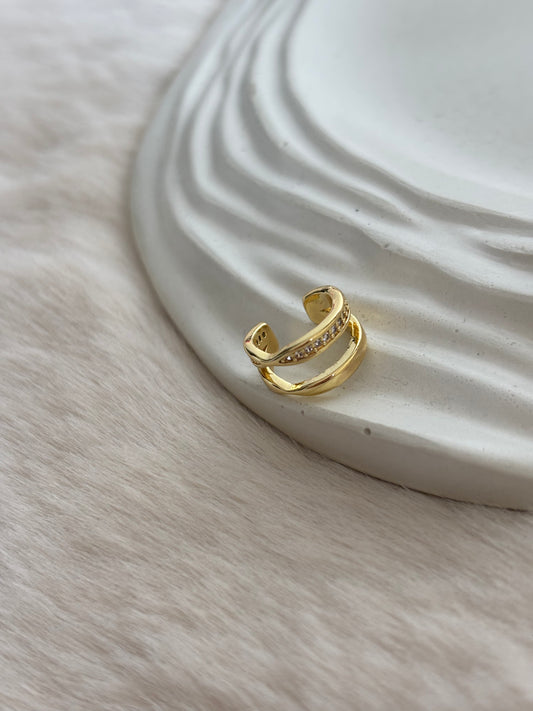 Inaya Single Earcuff- Brass