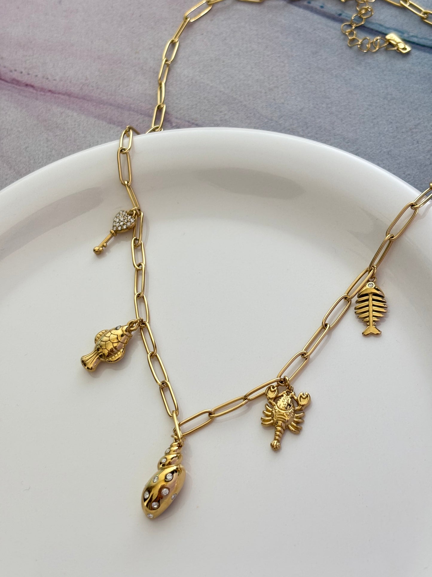 Conical Shell Charm Necklace