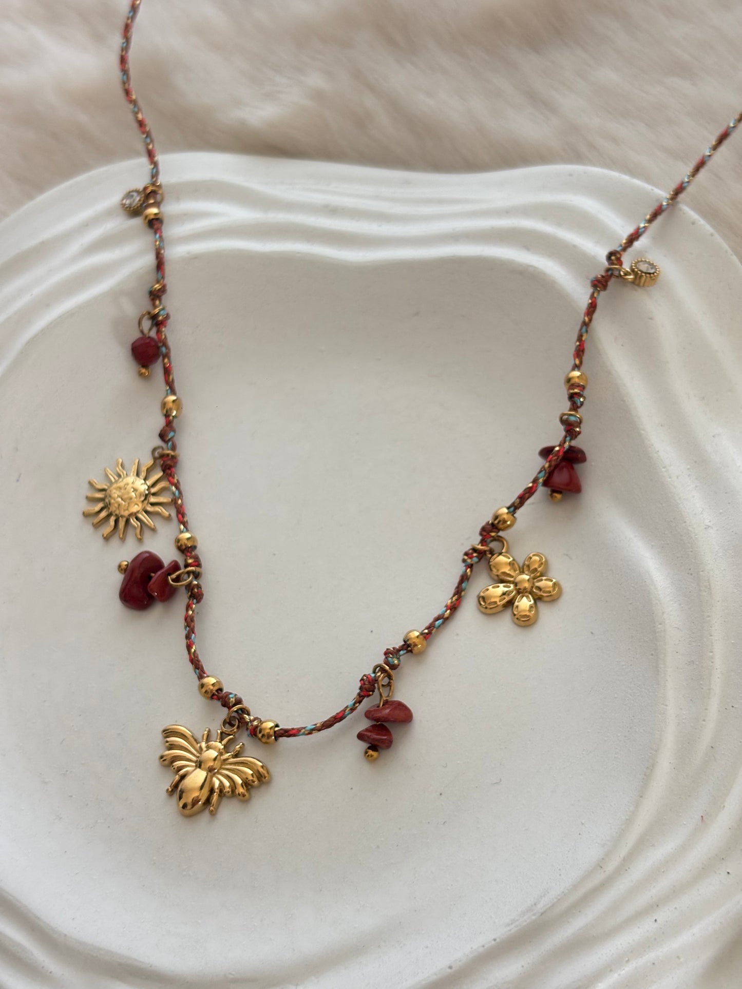 Bee Hive Charm Necklace