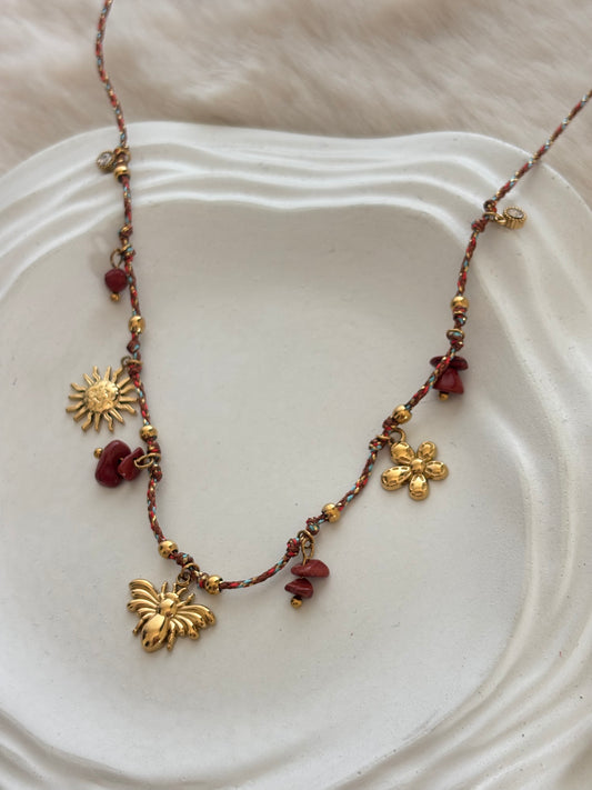 Bee Hive Charm Necklace