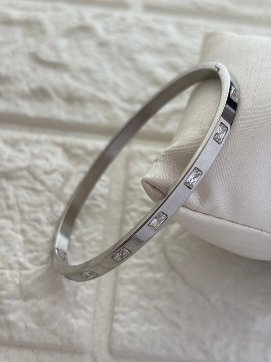 Luxe Silver Studded Bracelet