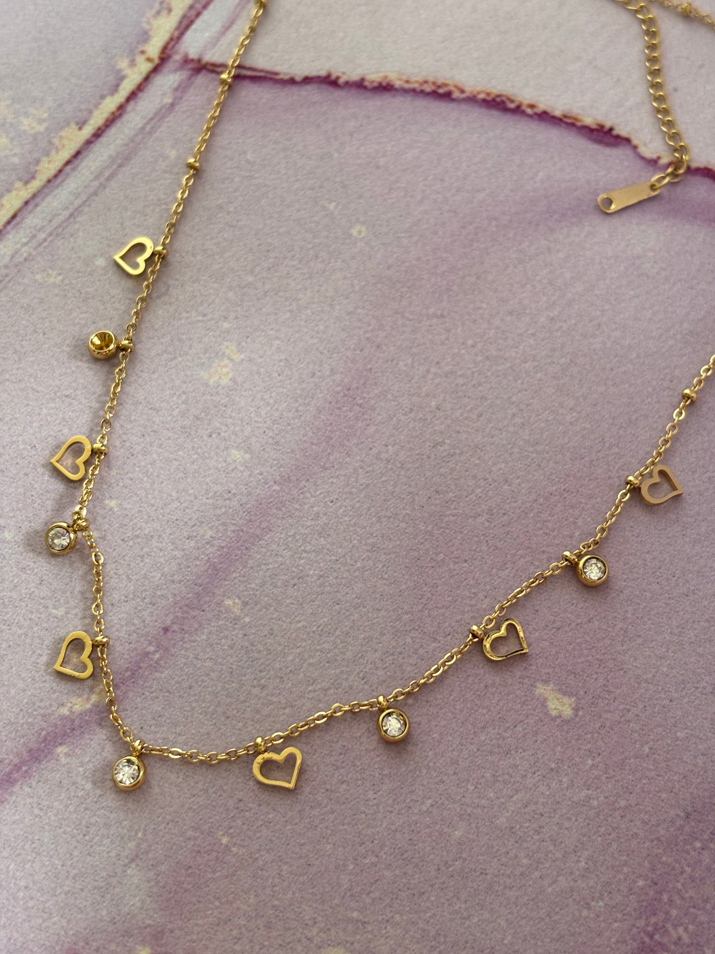 Heart cut-out Diamond Necklace