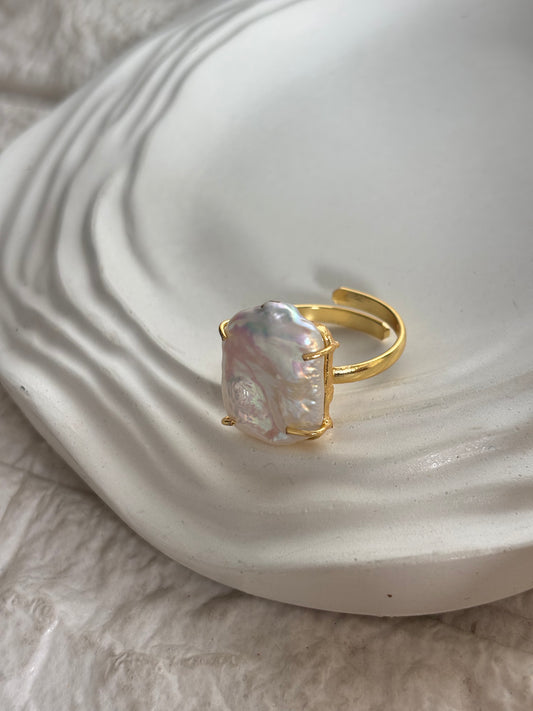 Baroque Pearl Adjustable Ring