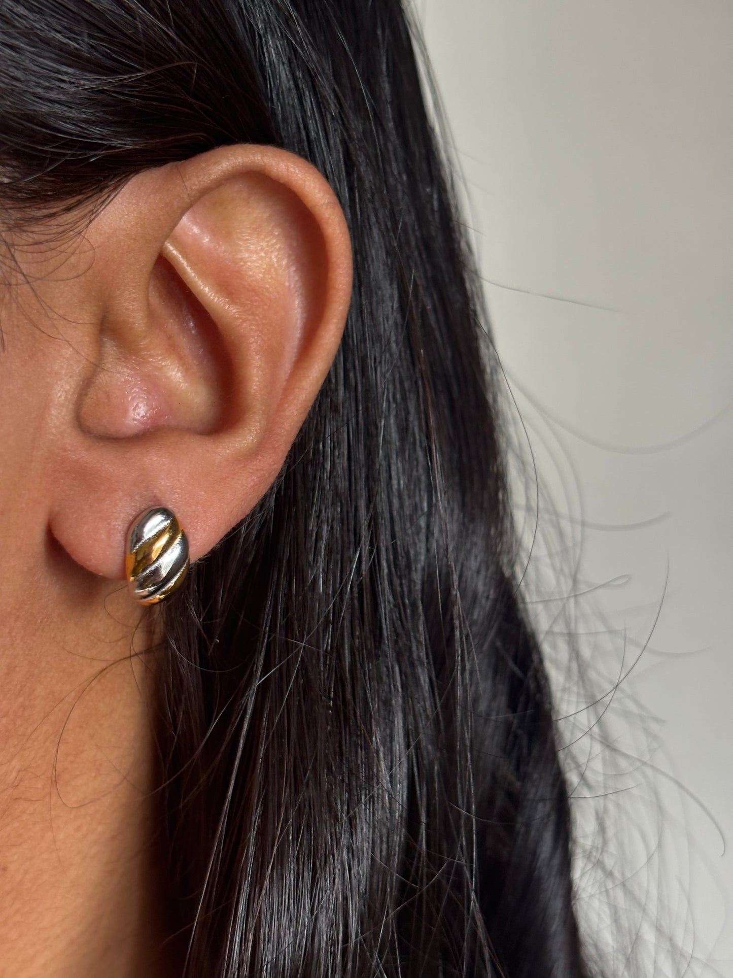 Croissant Dual Tone Studs