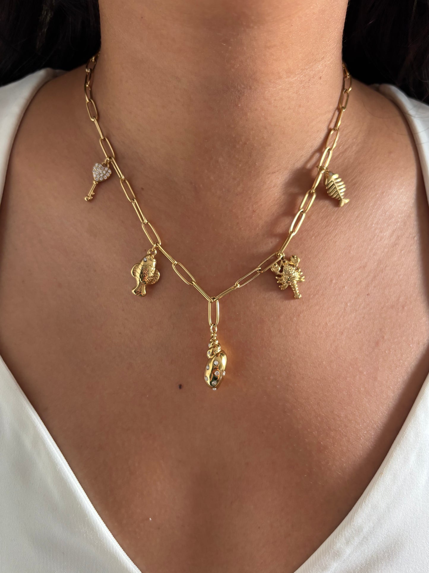 Conical Shell Charm Necklace