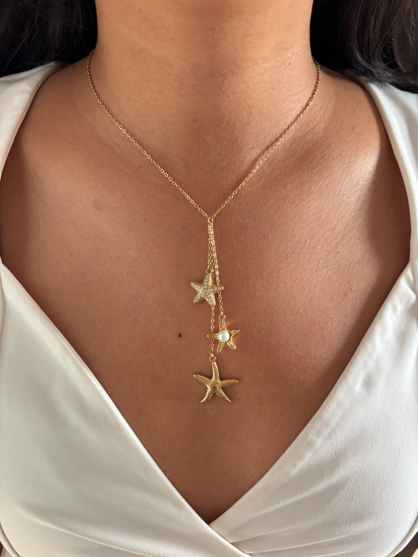 Starfish Cluster Necklace