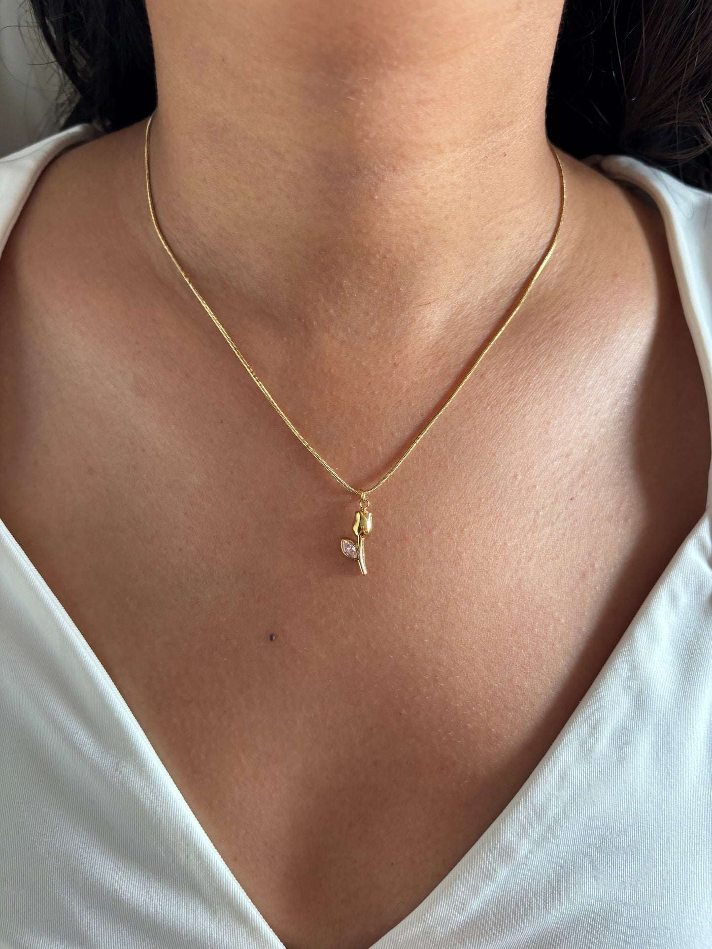 Rosy Pink Charm Necklace