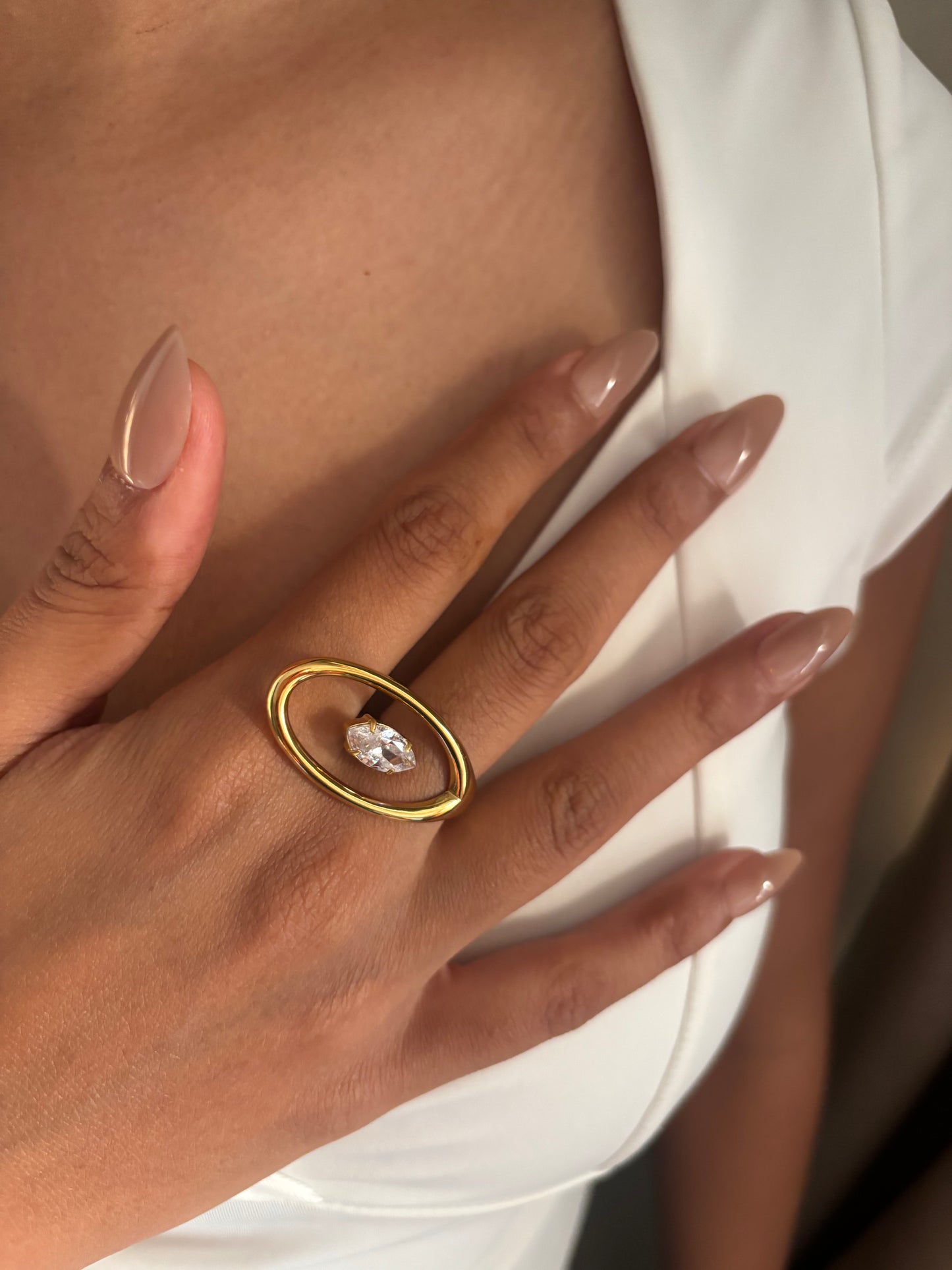 Midnight Marquise Ring