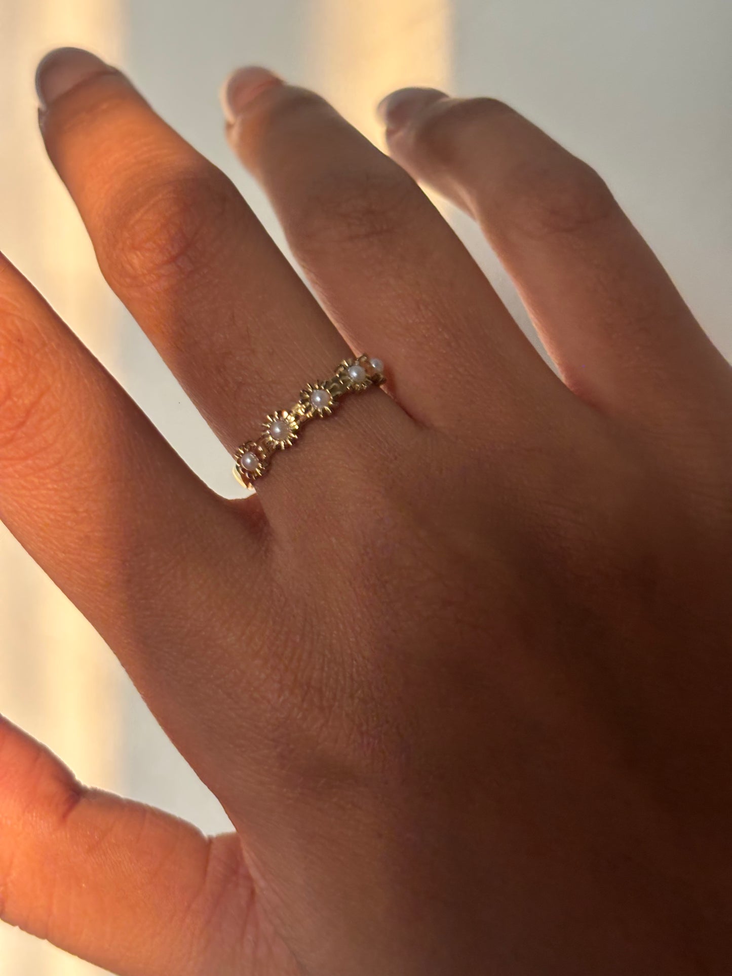 Pearl Bloom Band Ring