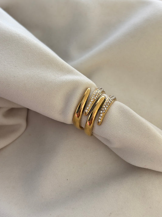 Diamond Wrap Swirl Ring