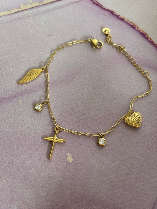 Cross Charm Bracelet