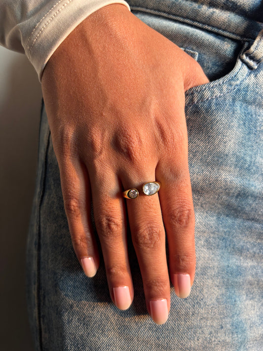 Toi Moi Solitaire Adjustable Ring