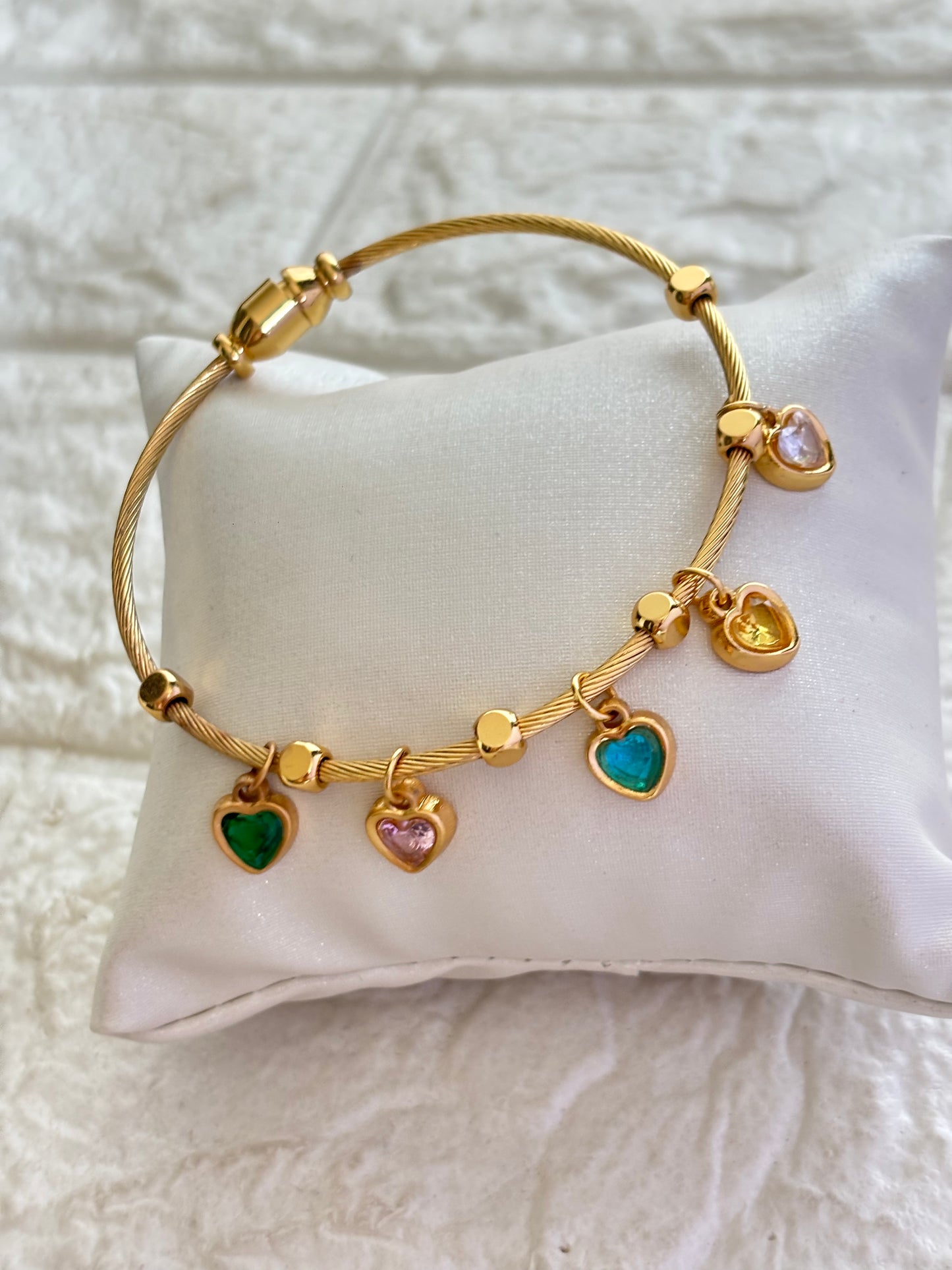 Multi Heart Drop Adjustable Cuff