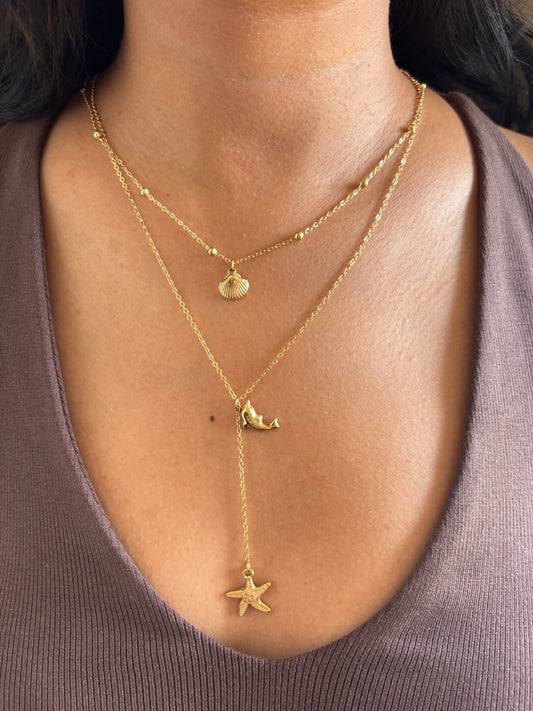 Caught in Sea Y-Necklace