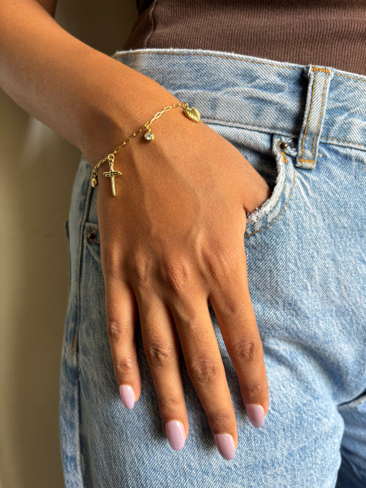 Cross Charm Bracelet