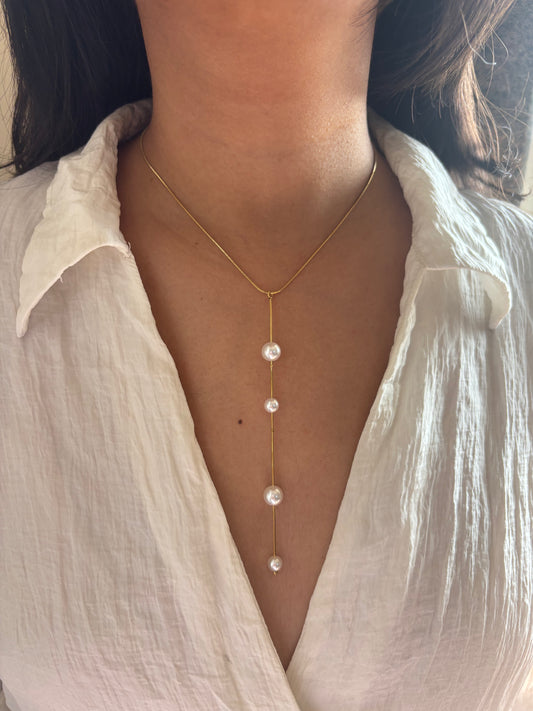Pearl Y-Drop Necklace