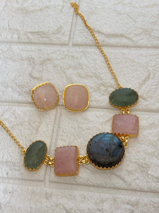 Roselette Choker Set - Brass