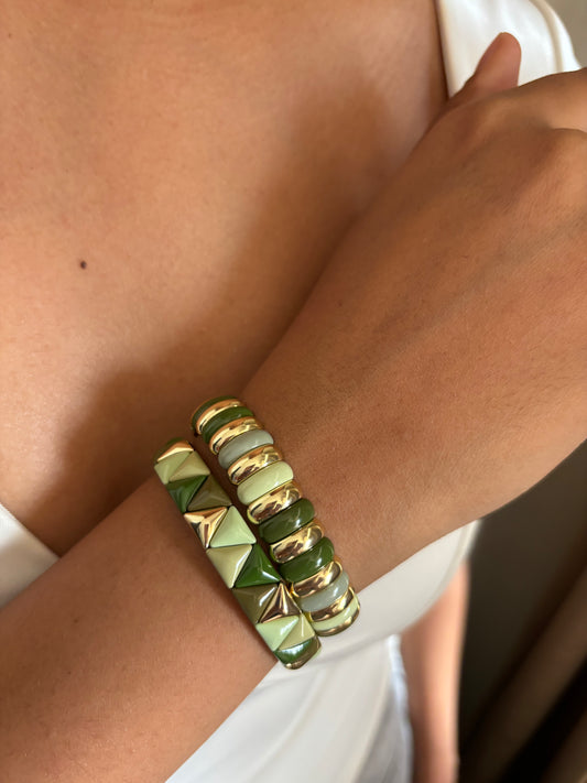 Olive Muse Stretchable Bracelet Stack