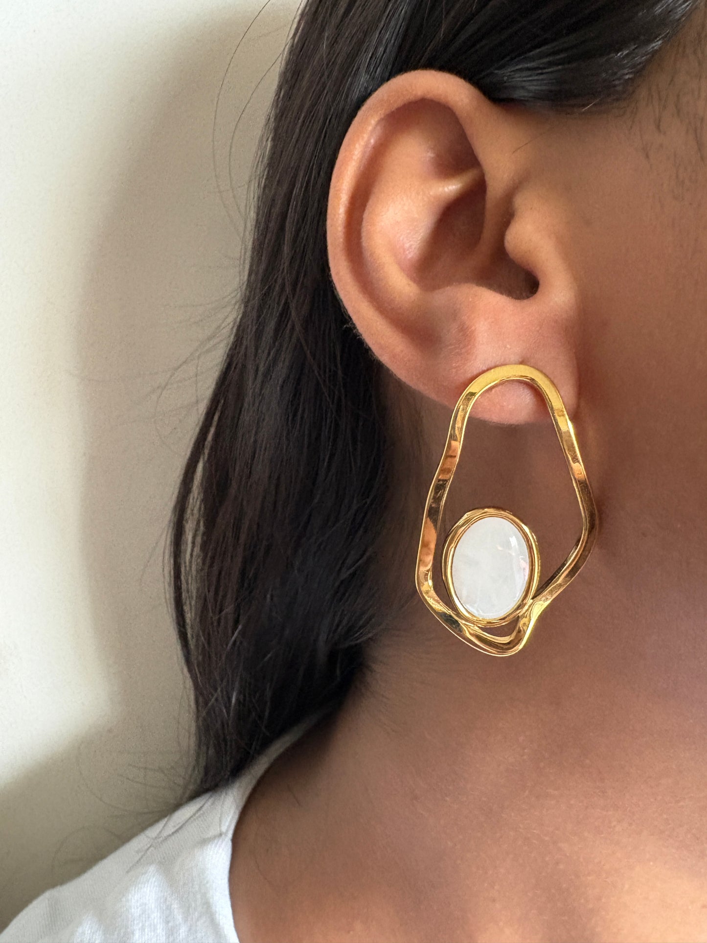 Abstract Maple Earring
