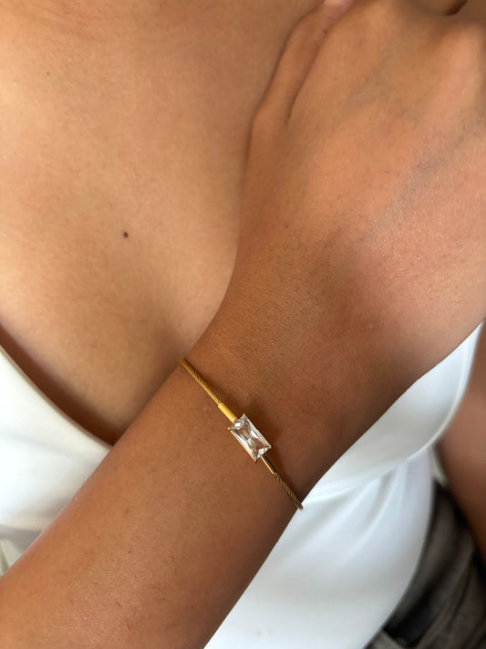 Emerald Solitaire Bracelet