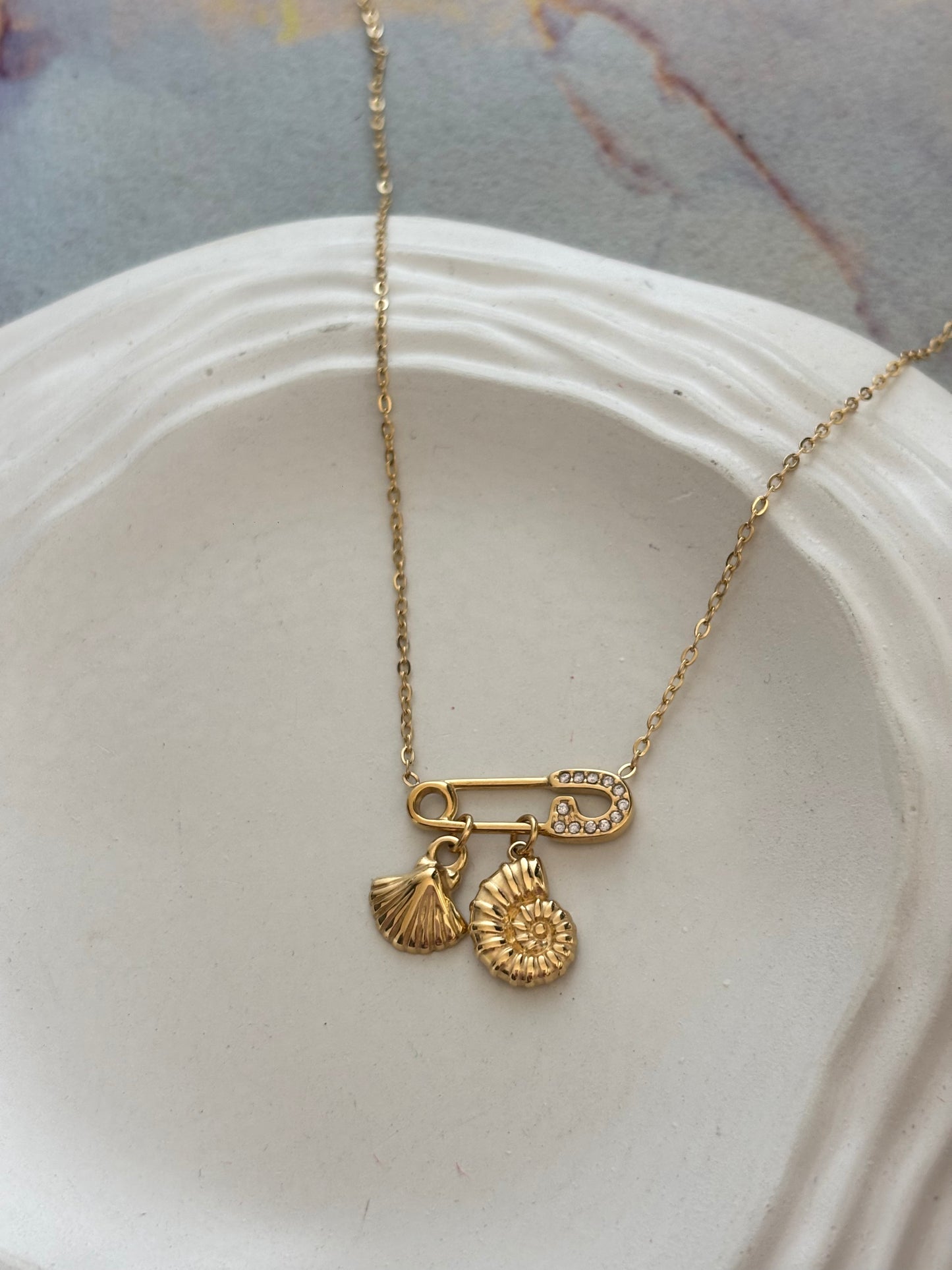 Ocean Pin Necklace