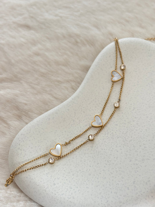 Cupid Mop Heart Bracelet