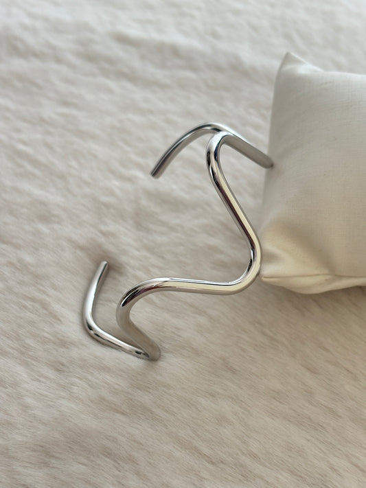 Silver Wired Adjustable Cuff