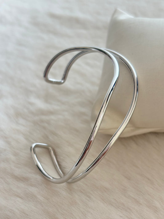 Silver Cut-Out Adjustable Cuff