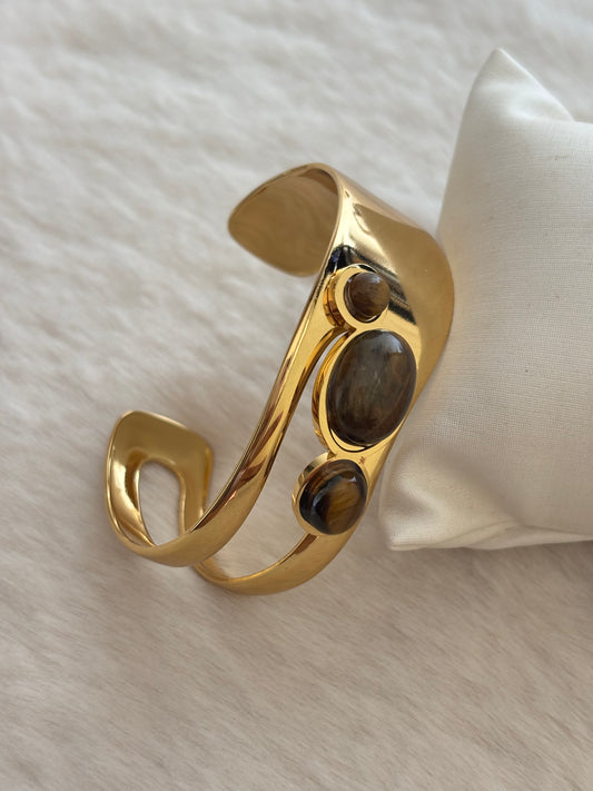 Tiger Eye Adjustable Cuff