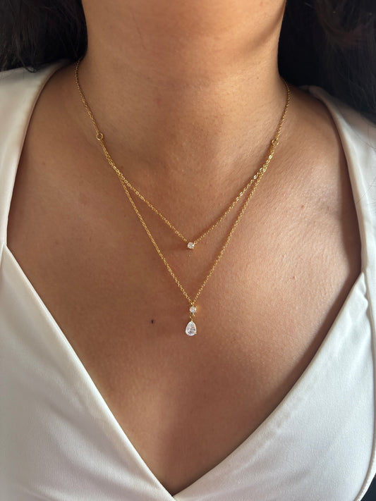 Pear Layered Necklace