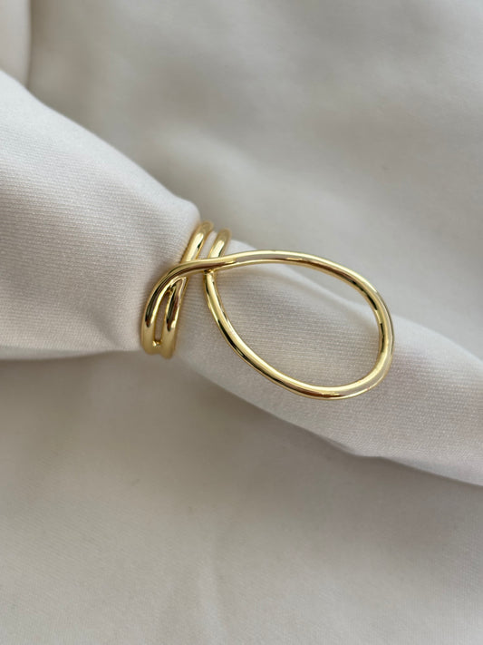 Twig Adjustable Ring-Brass