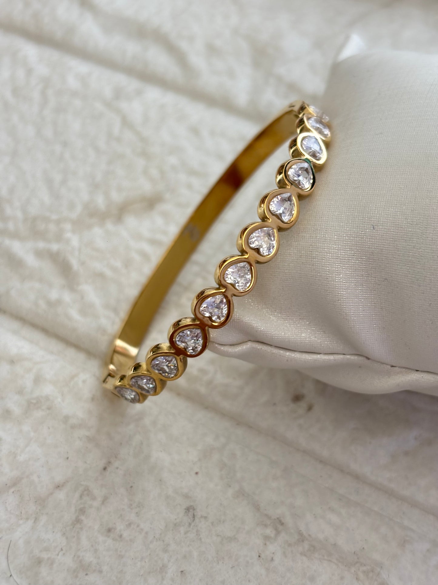 Clear Heart Bracelet - small size