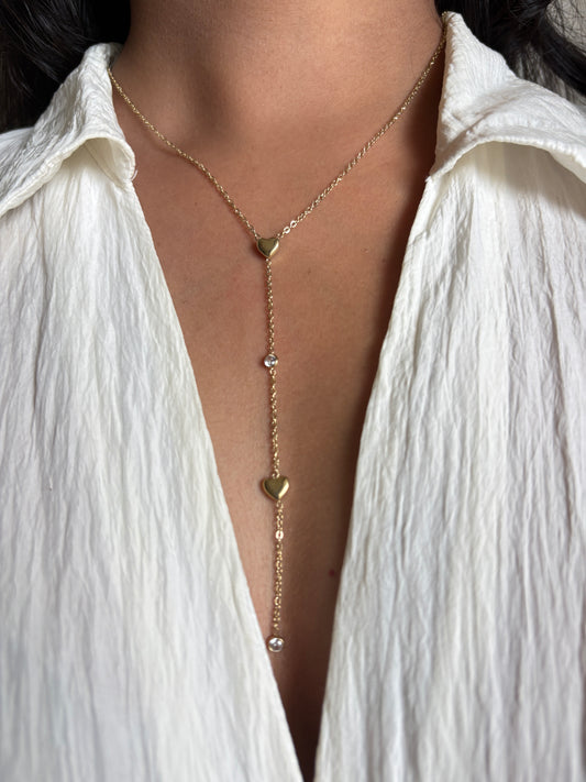 Cherie Y Heart Necklace