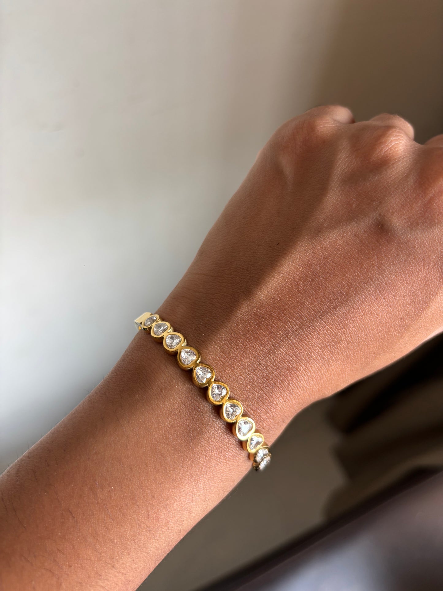 Clear Heart Bracelet - small size