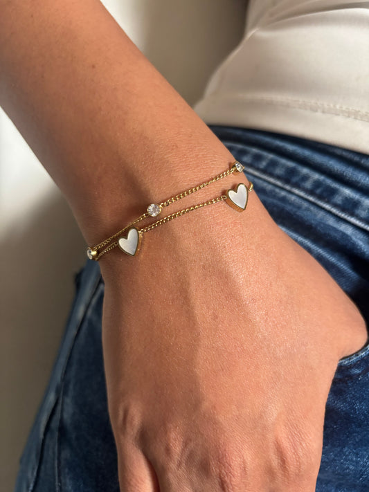 Cupid Mop Heart Bracelet