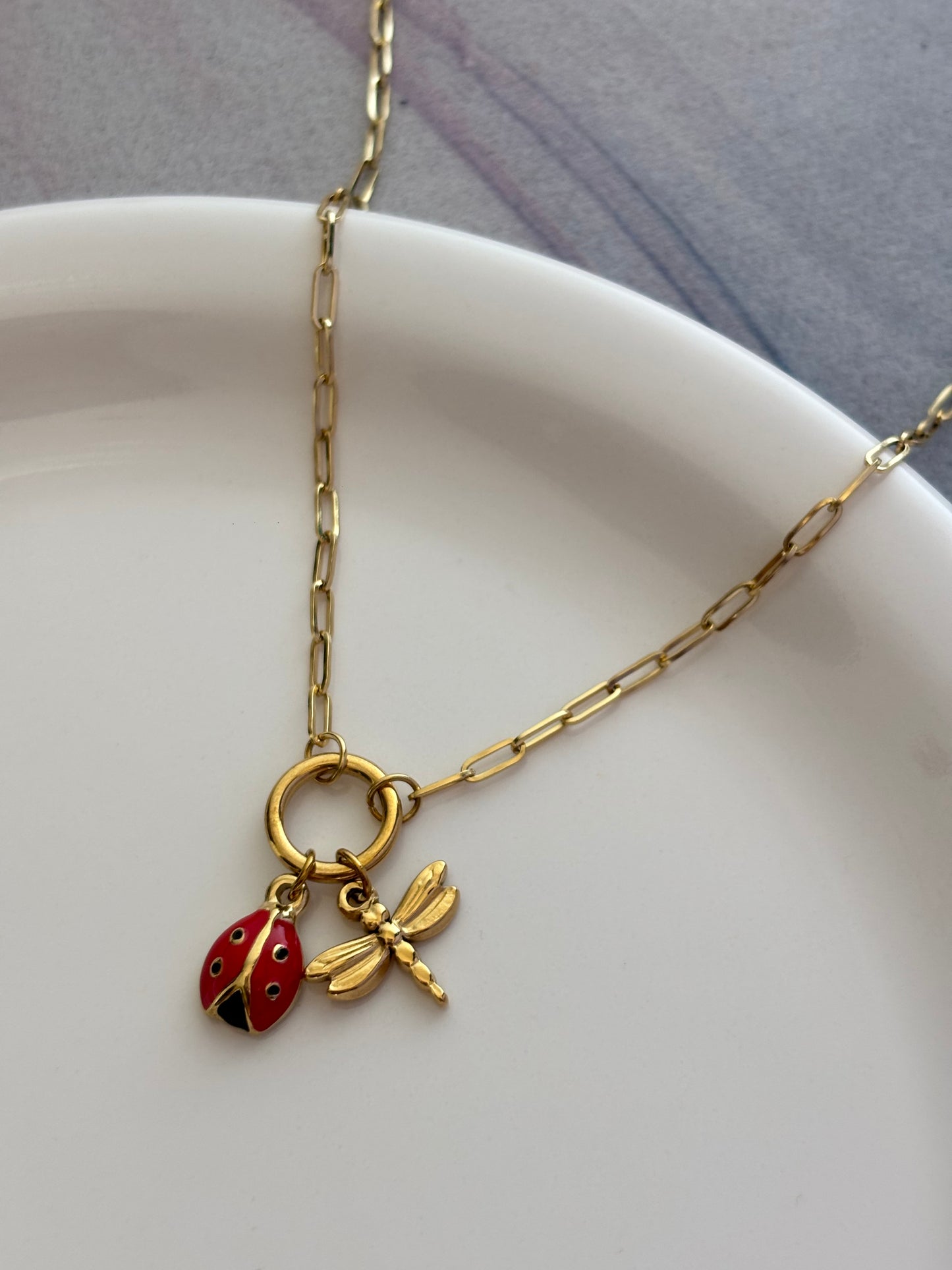 Bug Bee Charm Necklace