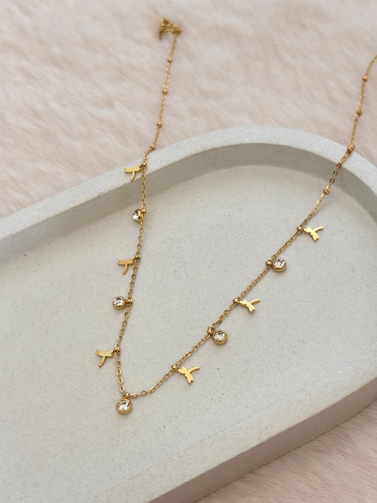 Dragonfly Clear Charm Chain