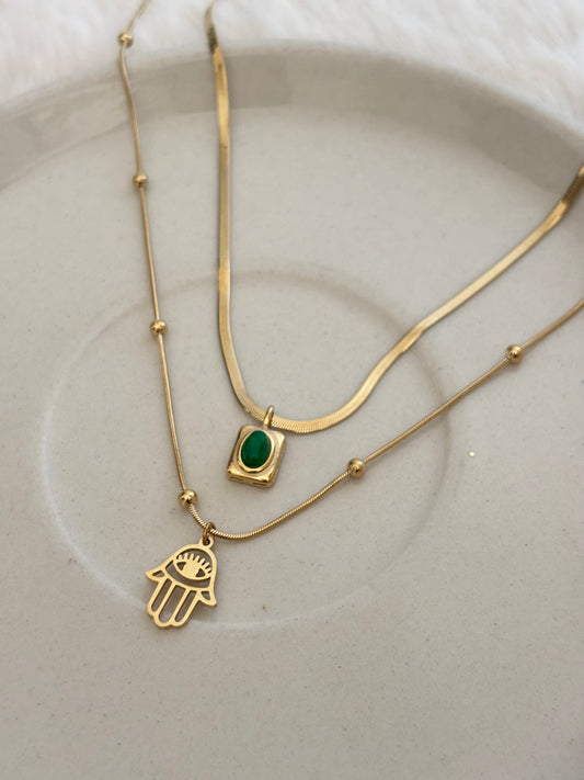 Hamza Layered Necklacee