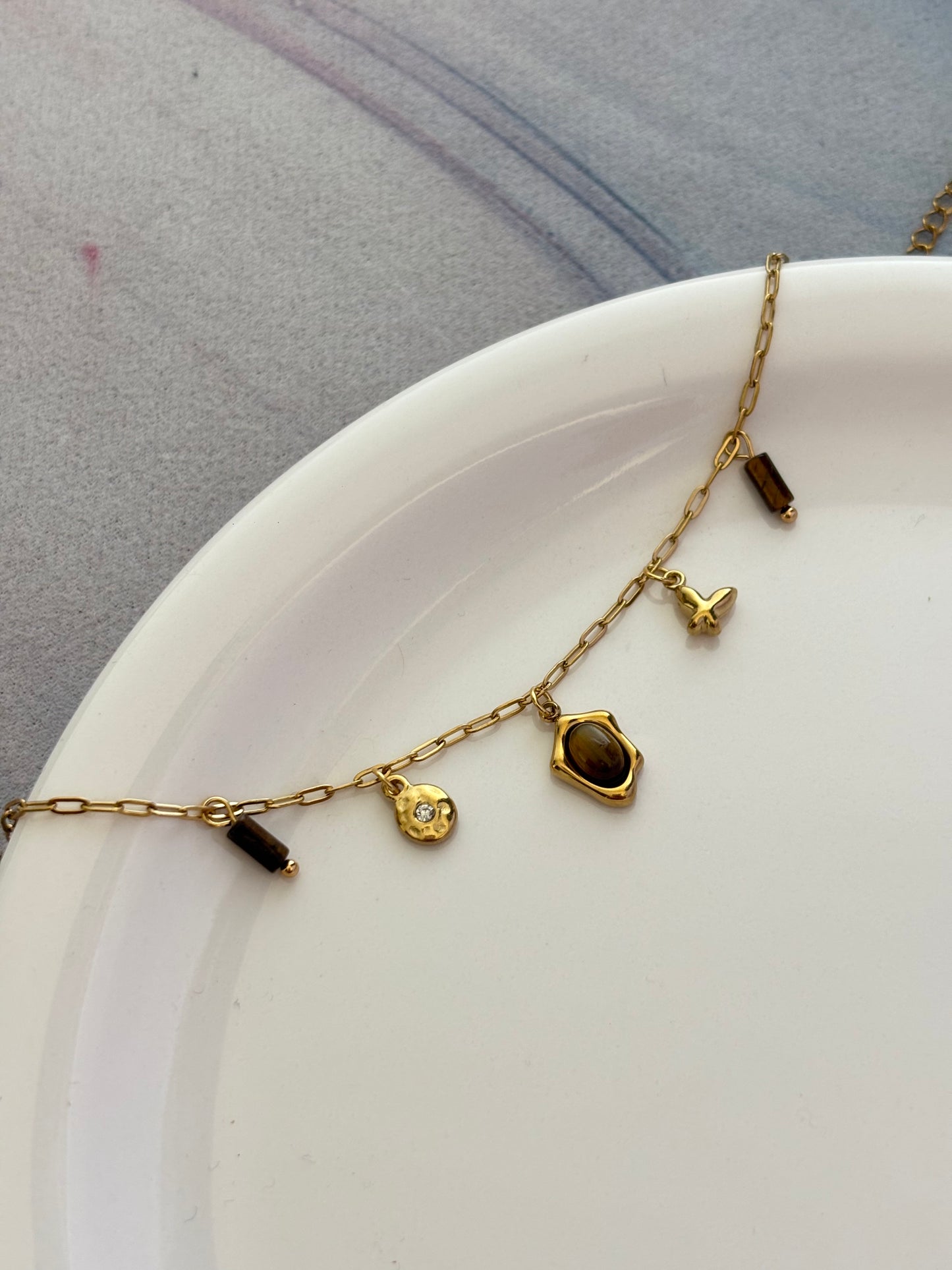 Tiger Eye Charm Bracelet