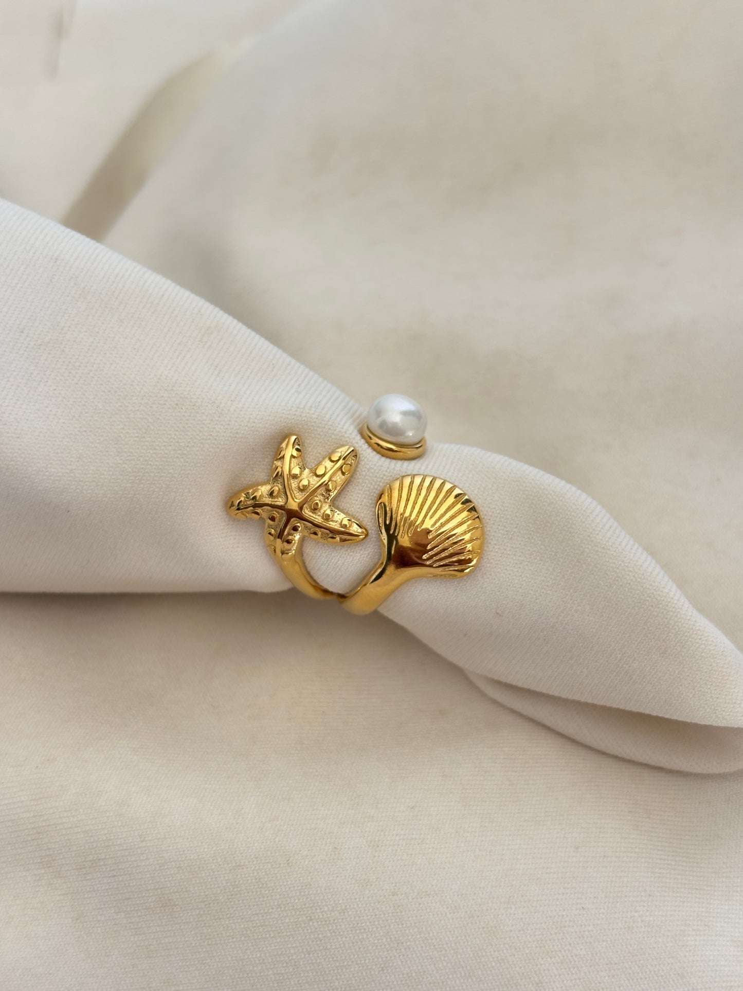 Sea Treasure Adjustable Ring