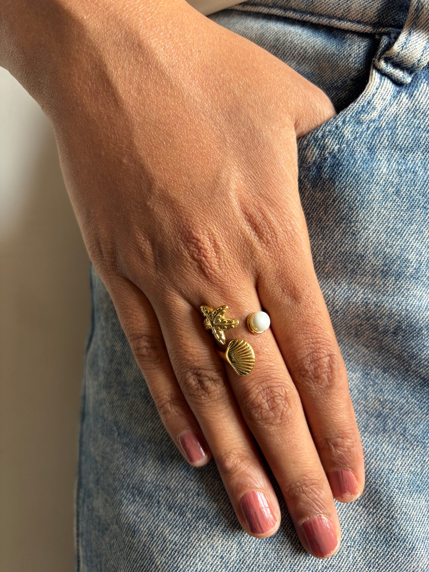 Sea Treasure Adjustable Ring