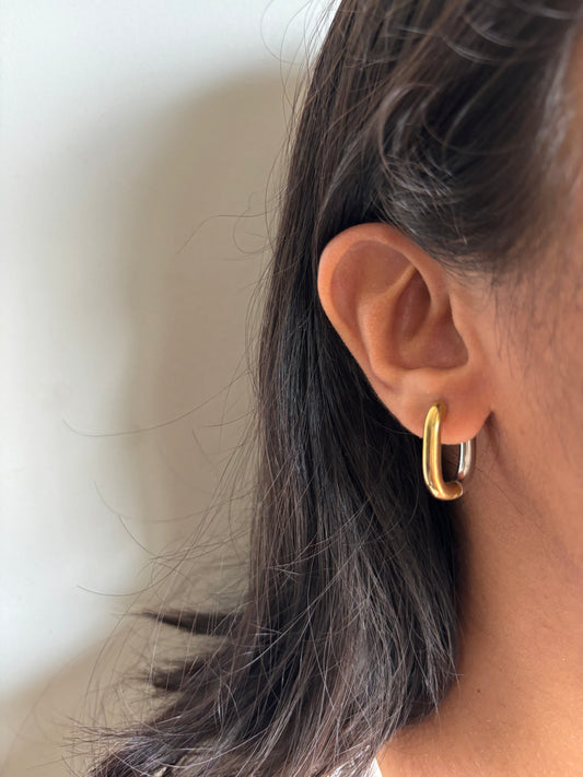 Helen Dual Tone Hoops